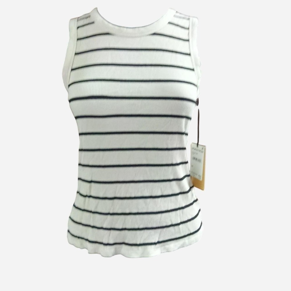 Black & white striped Halogen tank top NWT Size Medium